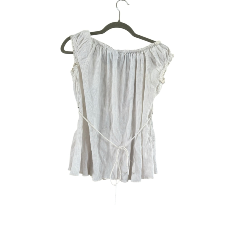 Juniors No Boundaries Blouse L Ivory - Picture 3 of 8